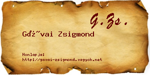 Gávai Zsigmond névjegykártya