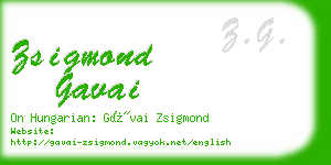 zsigmond gavai business card